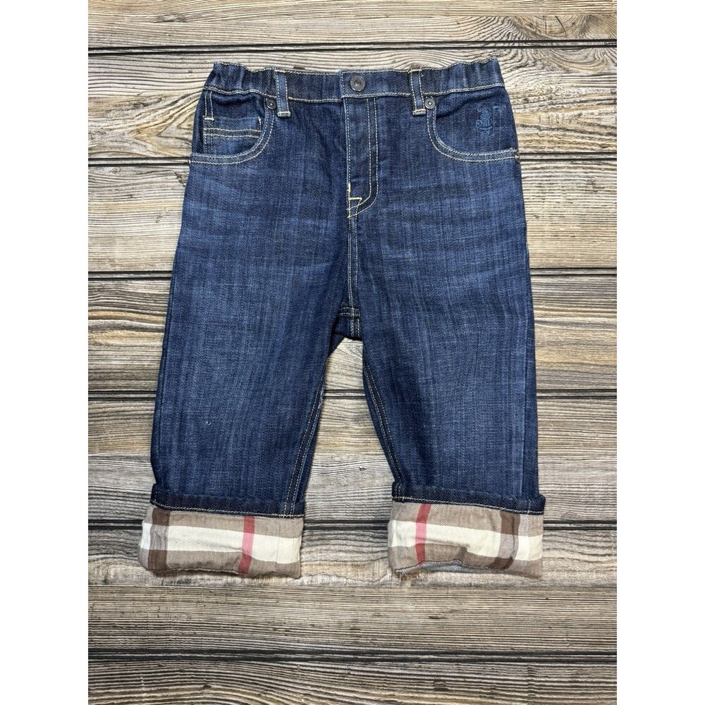 Boys Burberry Cuff Print Jeans 18 Months